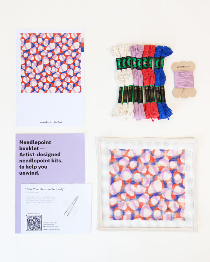 Carambola Sunglasses Case Needlepoint Kit by Unwind Studio