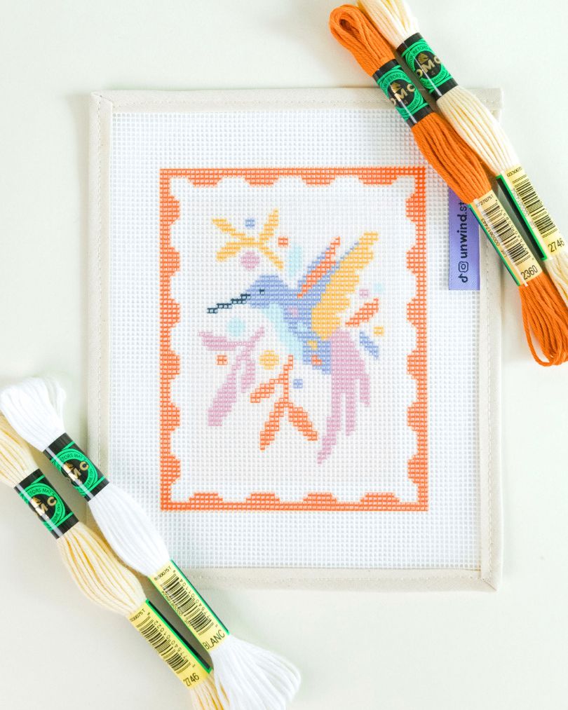 Hummingbird Stamp Needlepoint Kit