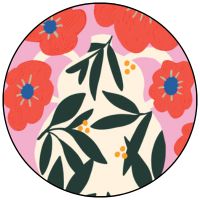 Floral needlepoint kits by Unwind Studio