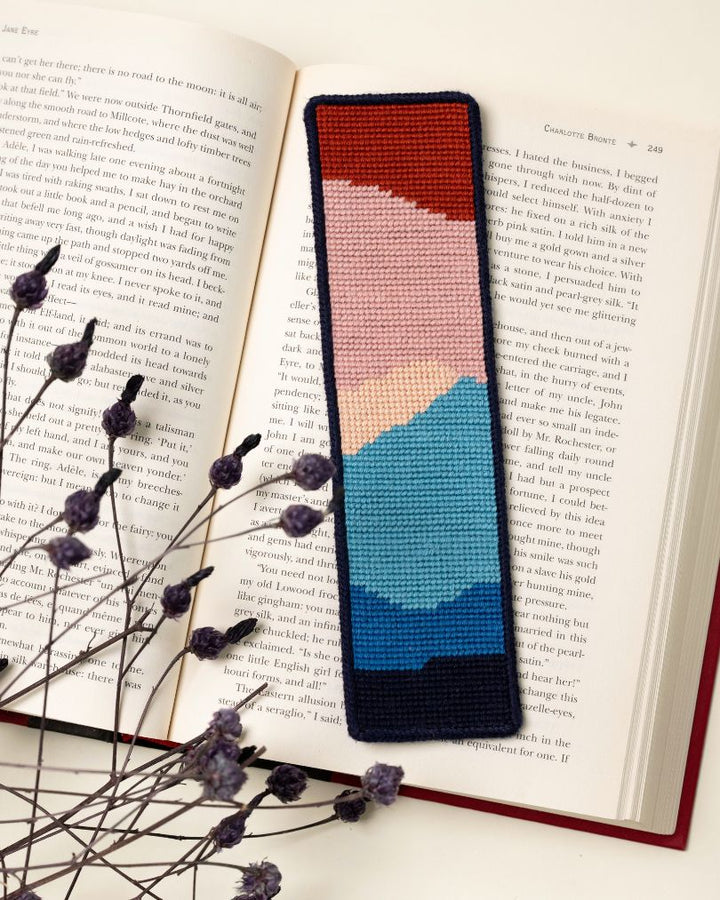 Nightfall Mountains Bookmark Needlepoint Kit