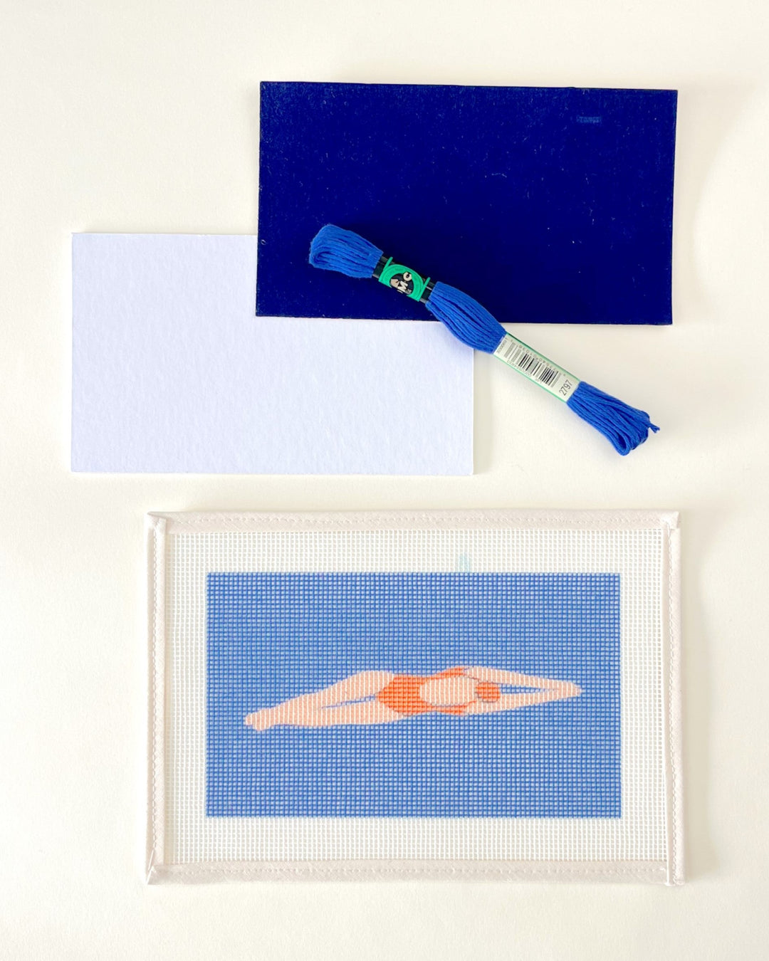 Diver Needlepoint Kit for Clutch Insert/Phone Holder