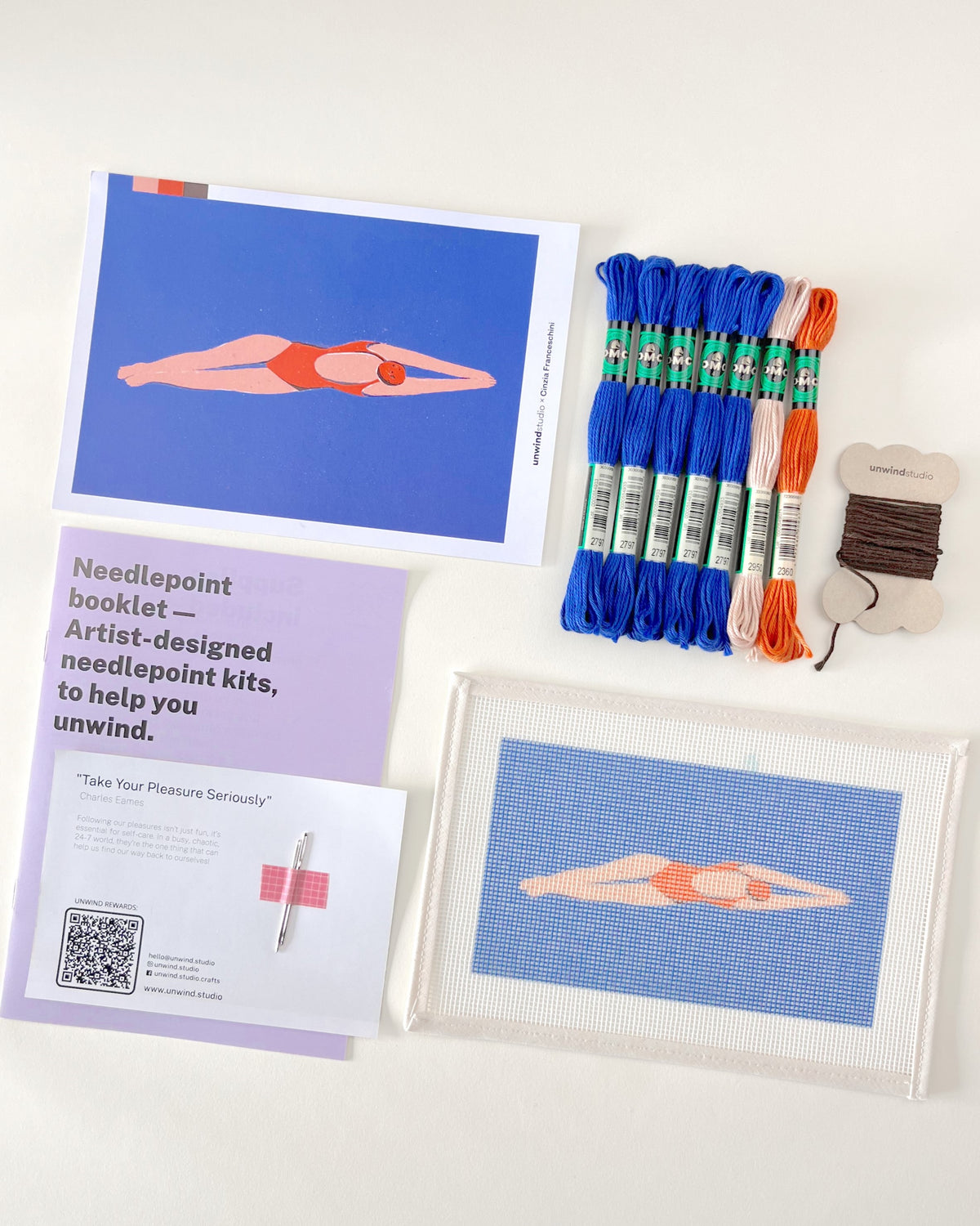 Diver Modern Needlepoint Insert Kit – Unwind Studio