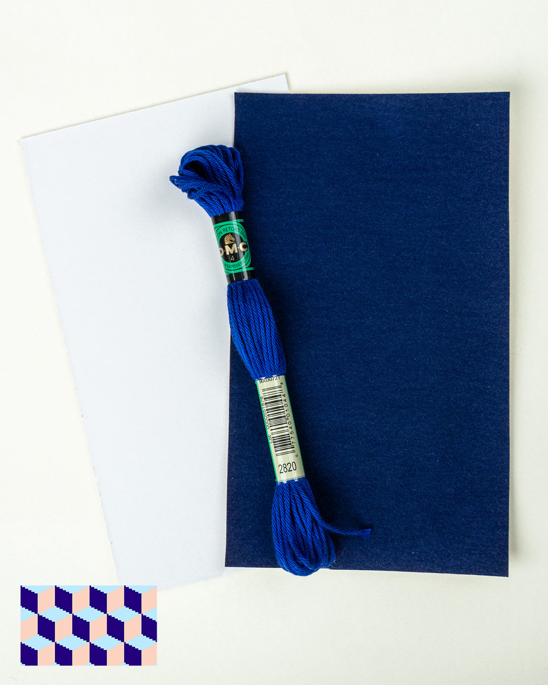 Tumbling Blocks V2: Needlepoint Counted Kit for Clutch Insert