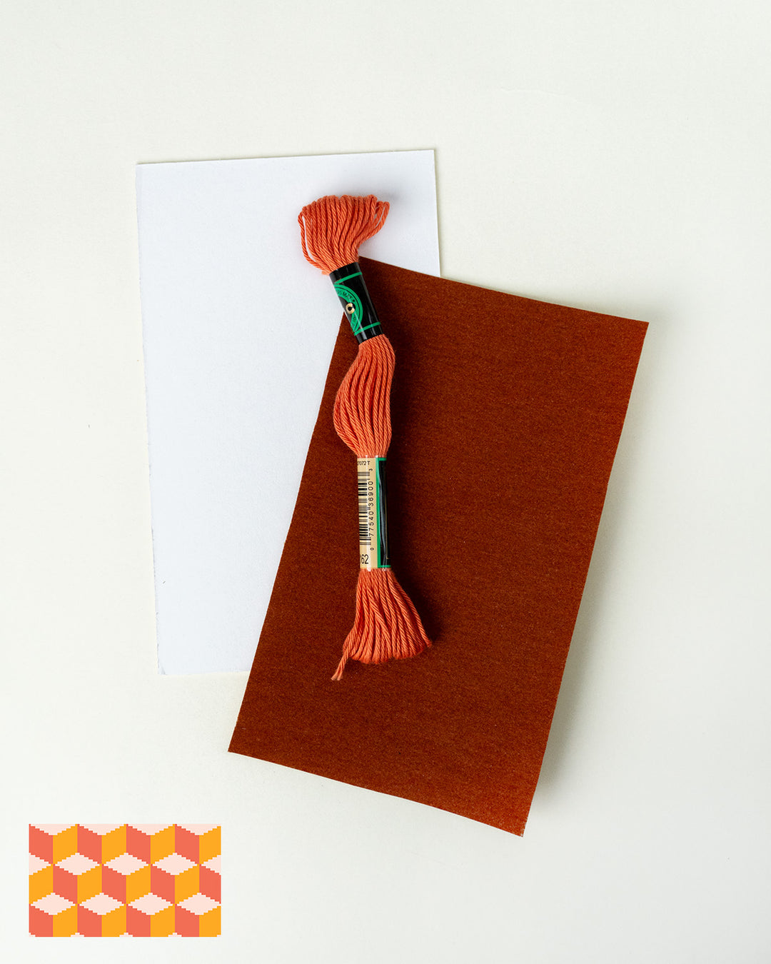 Tumbling Blocks V2: Needlepoint Counted Kit for Clutch Insert