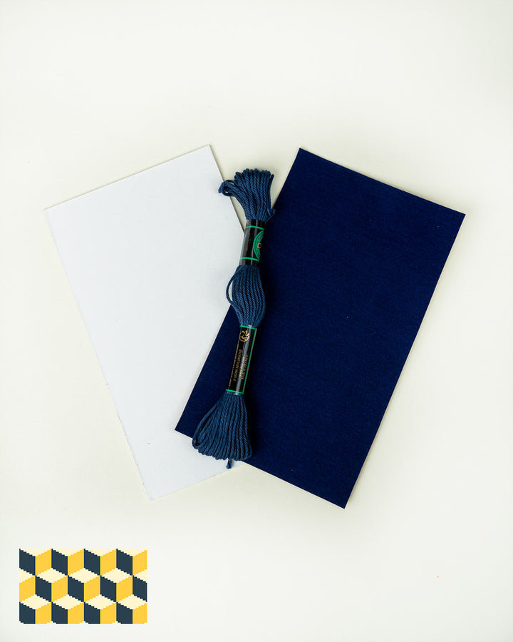 Tumbling Blocks V2: Needlepoint Counted Kit for Clutch Insert