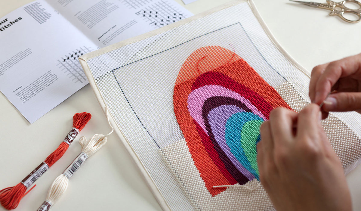how to stitch needlepoint tutorial image