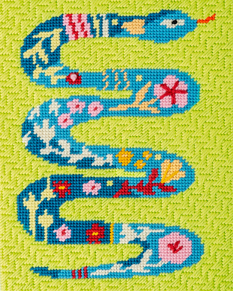 Canevas Floral Snake