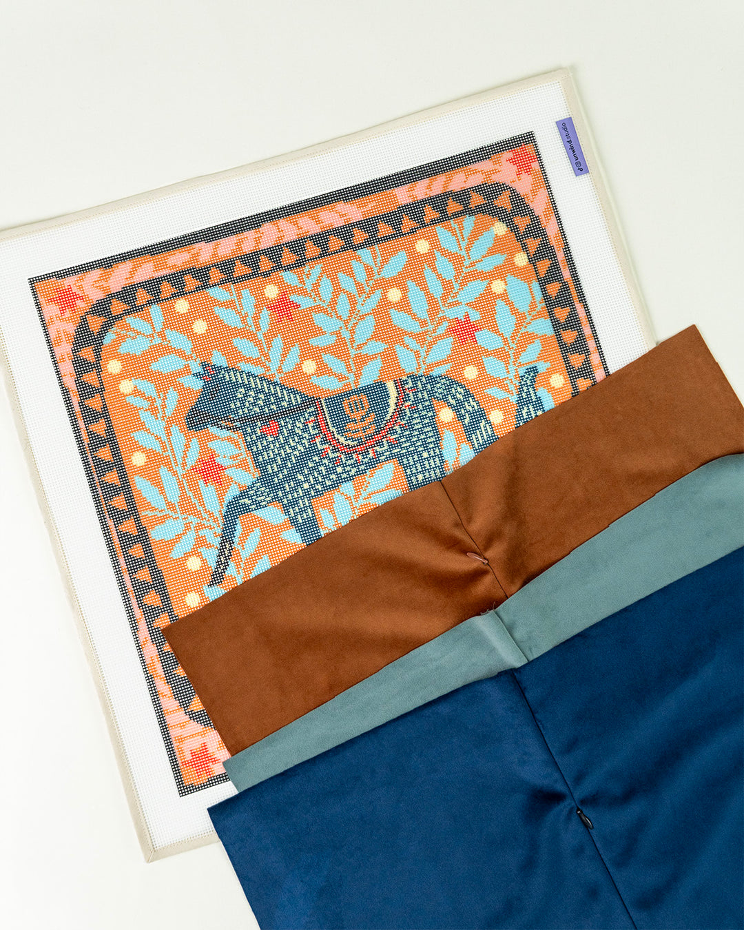 Canevas de coussin Cheval folklorique