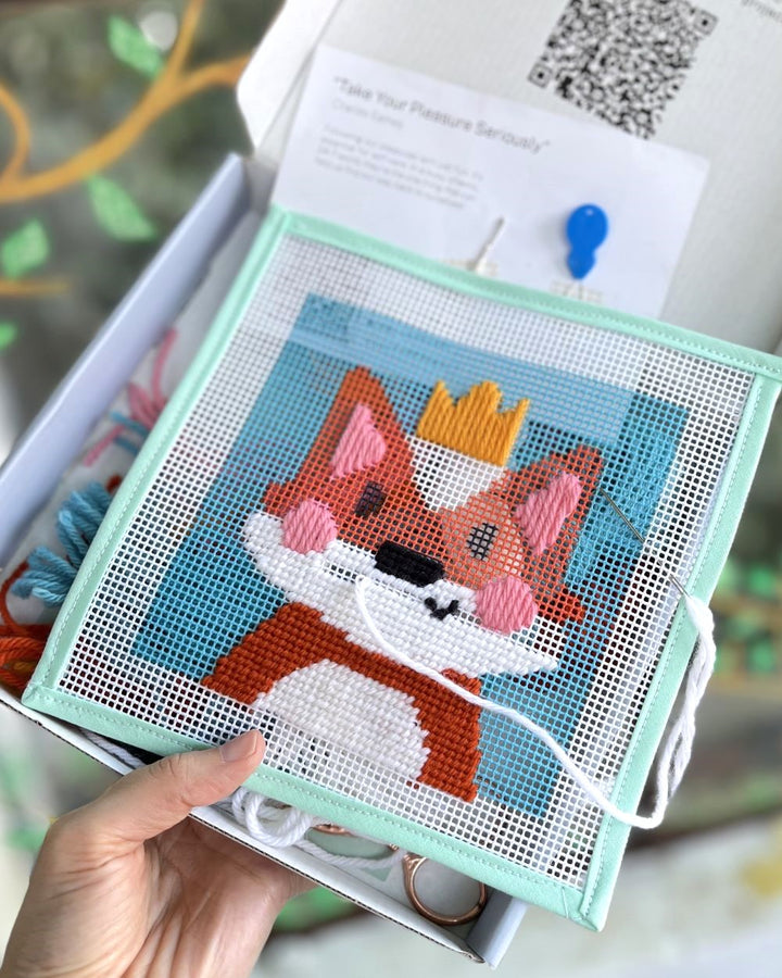 Florence, the Fox - Needlepoint Kit for Kids