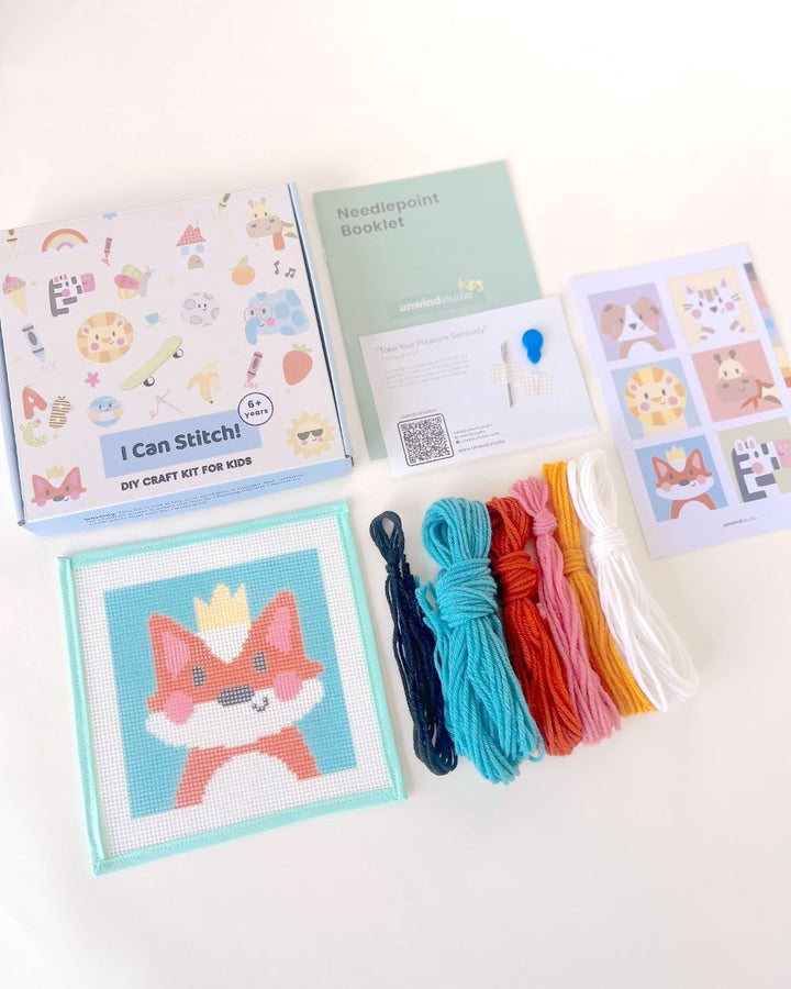 Florence, the Fox - Needlepoint Kit for Kids