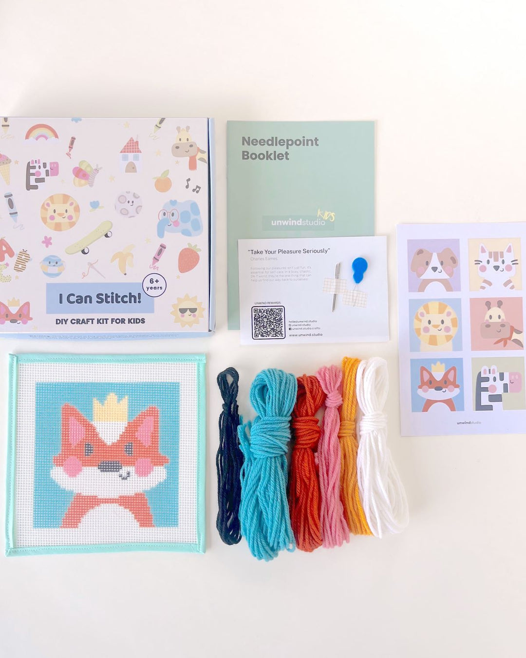 Florence, the Fox - Needlepoint Kit for Kids
