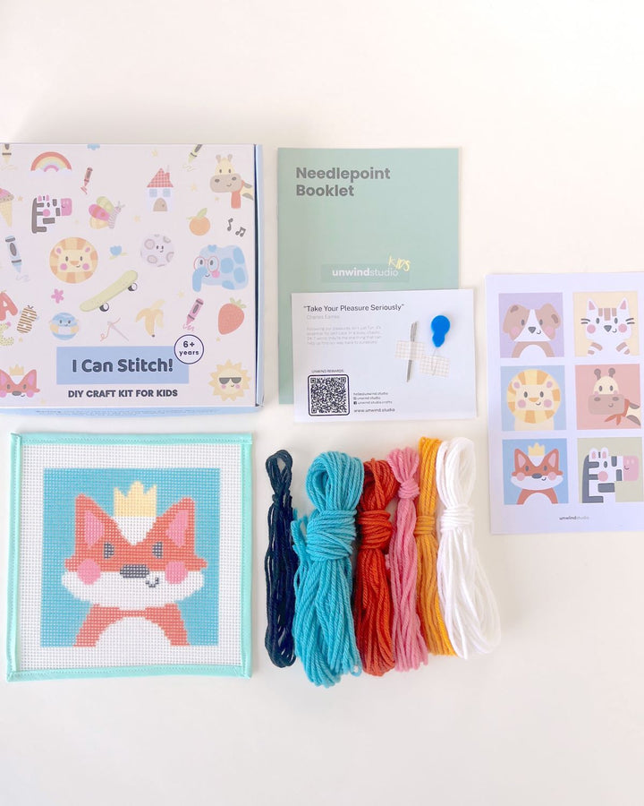 Florence, the Fox - Needlepoint Kit for Kids