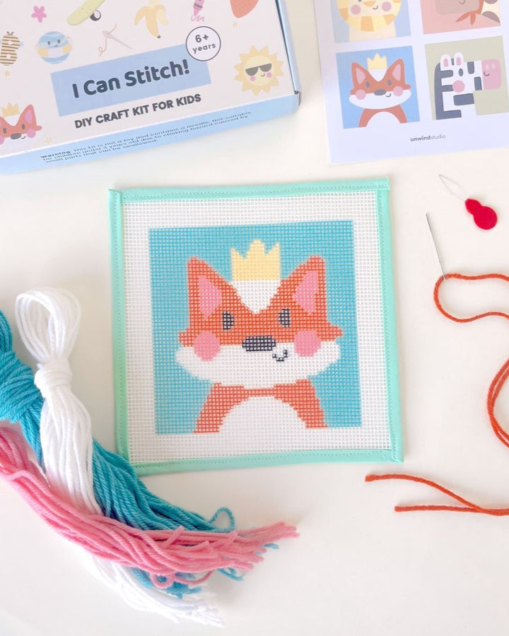 Florence, the Fox - Needlepoint Kit for Kids