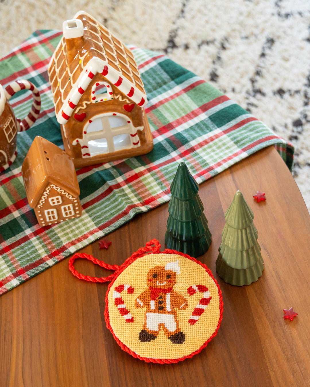 Gingerbread Boy Needlepoint Ornament Kit