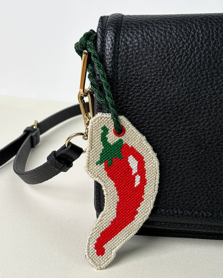Chili Pepper Bag Charm Needlepoint Kit