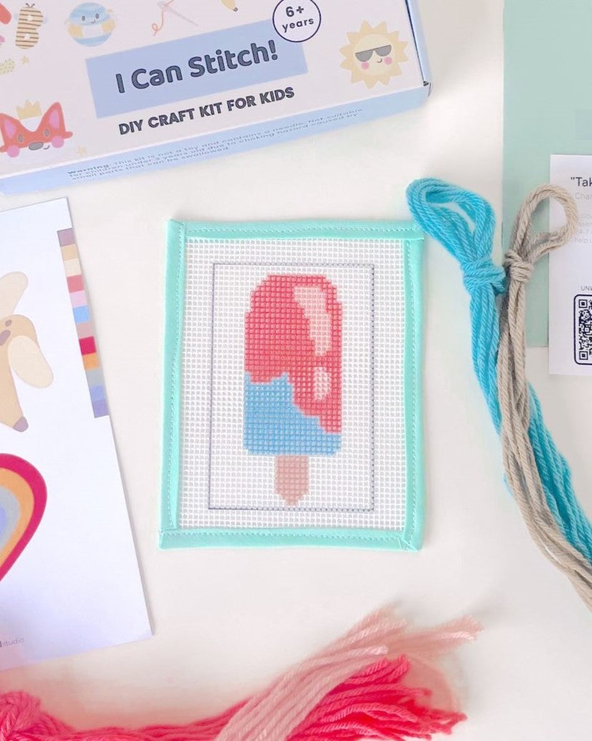 Ice Cream Needlepoint Patch Kit