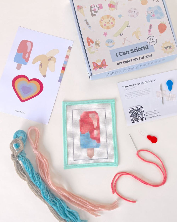 Ice Cream Needlepoint Patch Kit