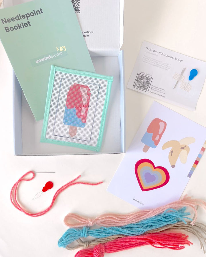 Ice Cream Needlepoint Patch Kit