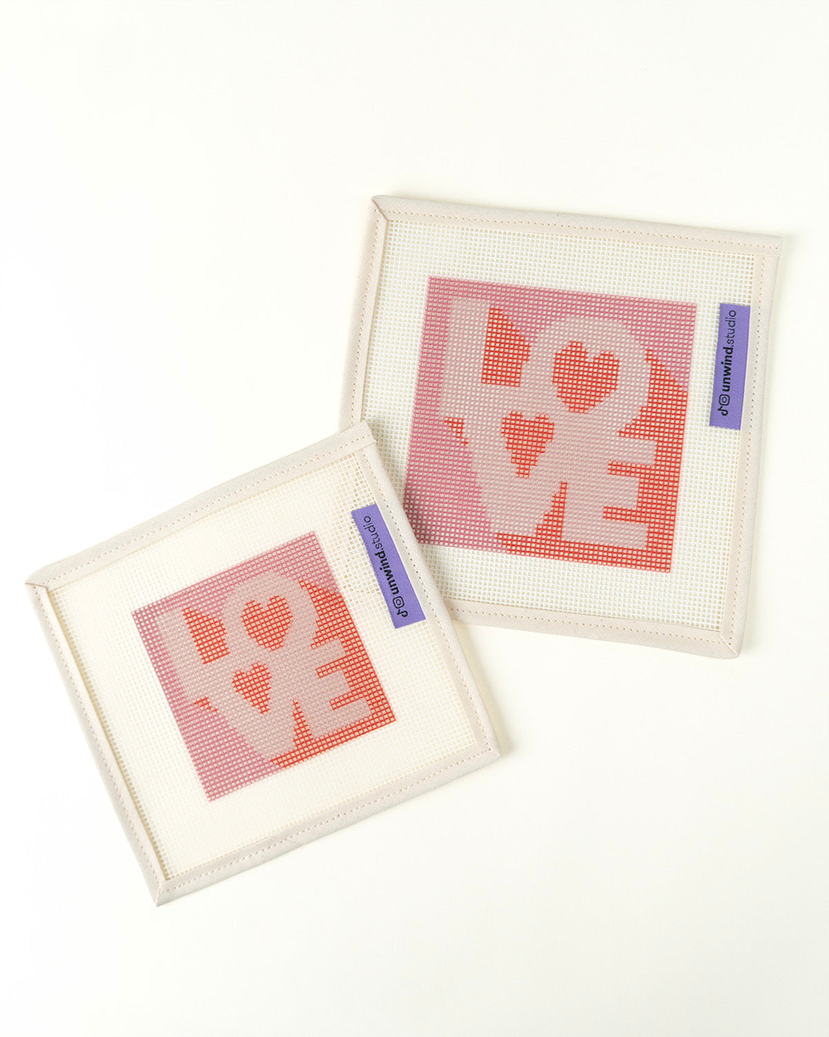 Love Magnet & Coaster Needlepoint Kit – Unwind Studio