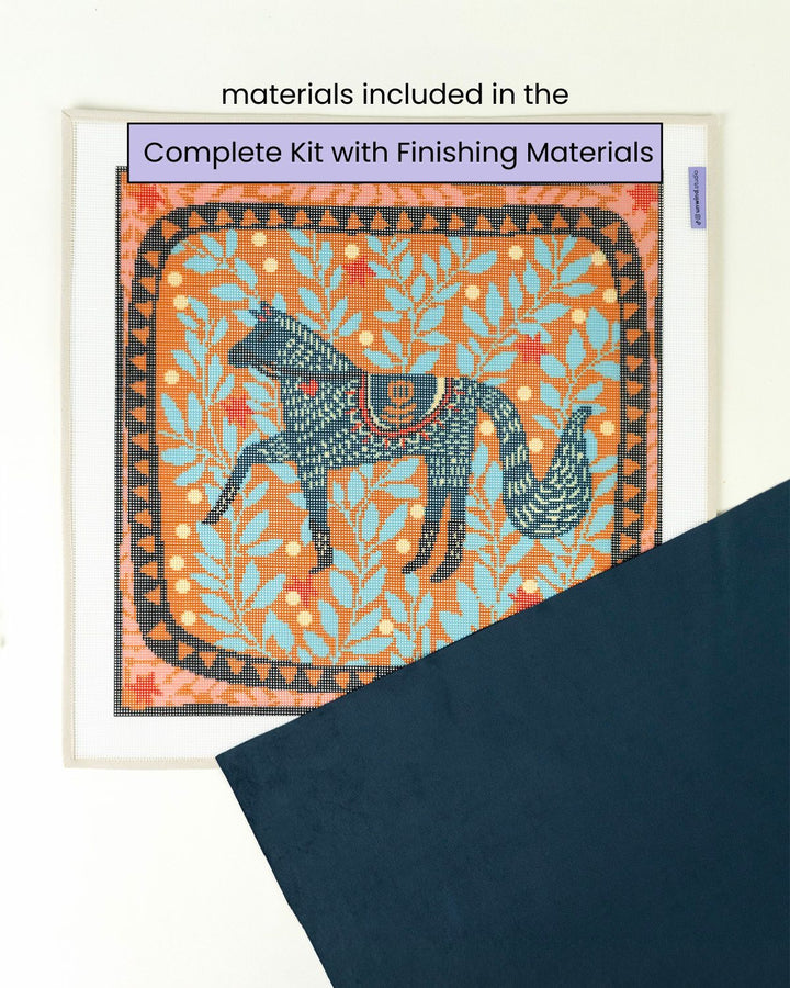 Canevas de coussin Cheval folklorique