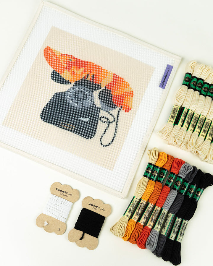 Salvador Dalí "Lobster Telephone" Needlepoint Kit