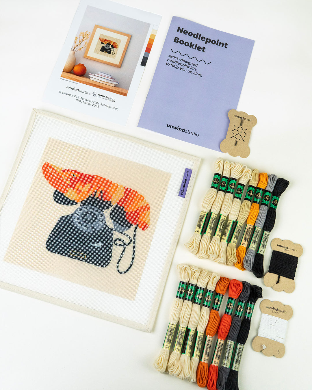 Salvador Dalí "Lobster Telephone" Needlepoint Kit