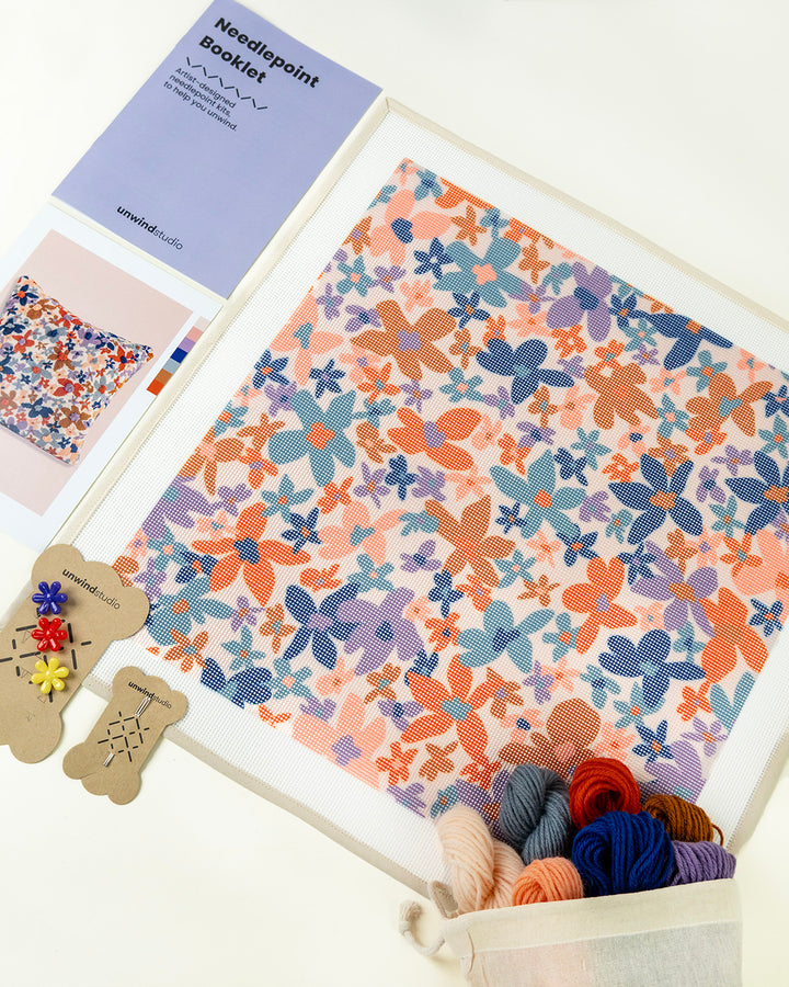 Laura Flor Needlepoint Cushion Kit