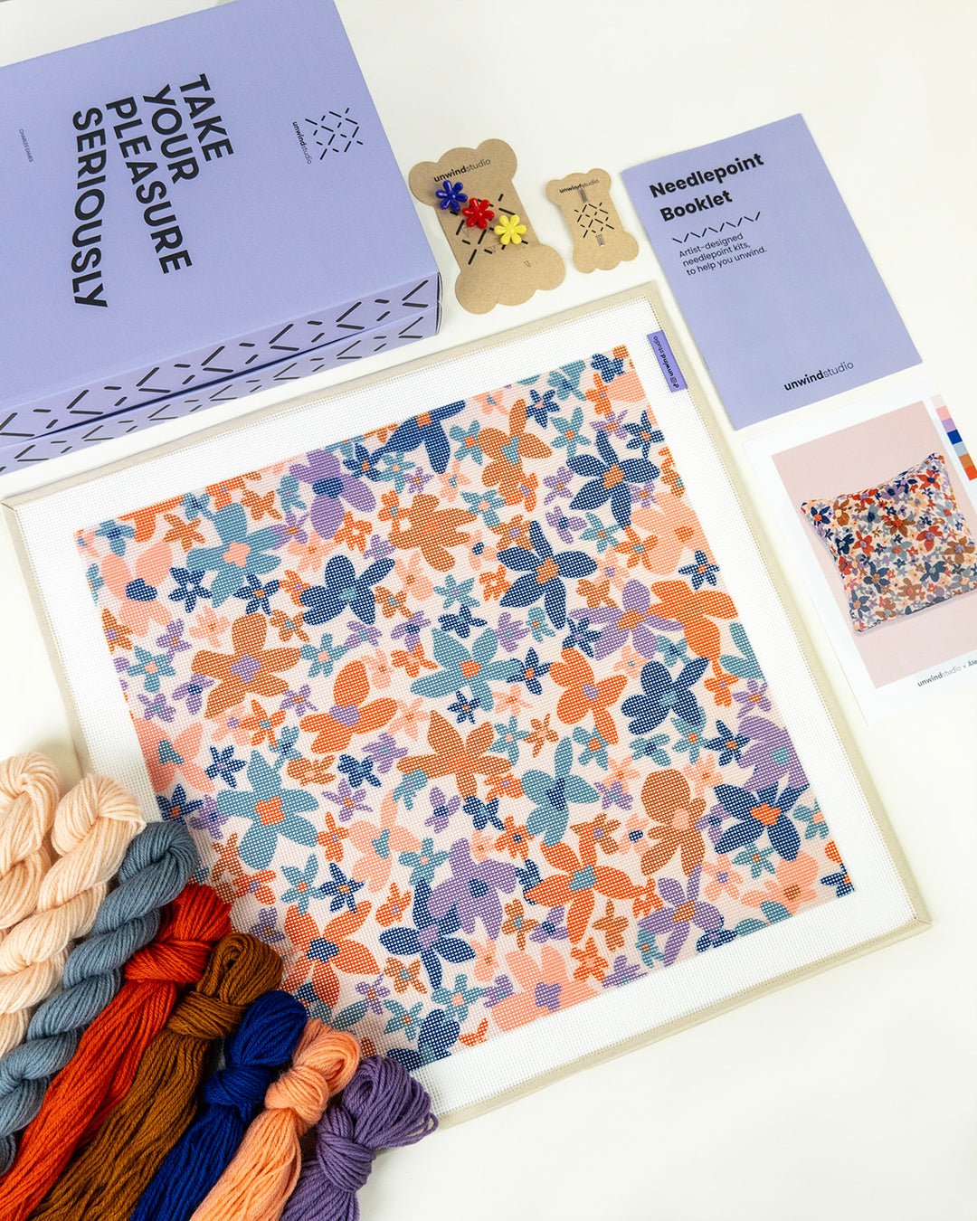 Laura Flor Needlepoint Cushion Kit