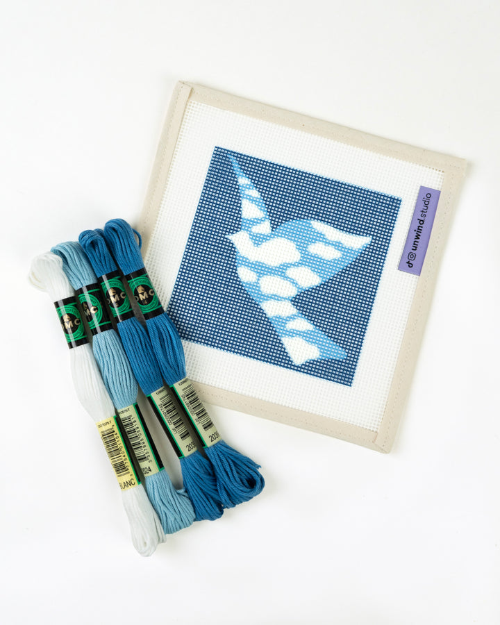 René Magritte “Le Retour” Coaster Needlepoint Kit