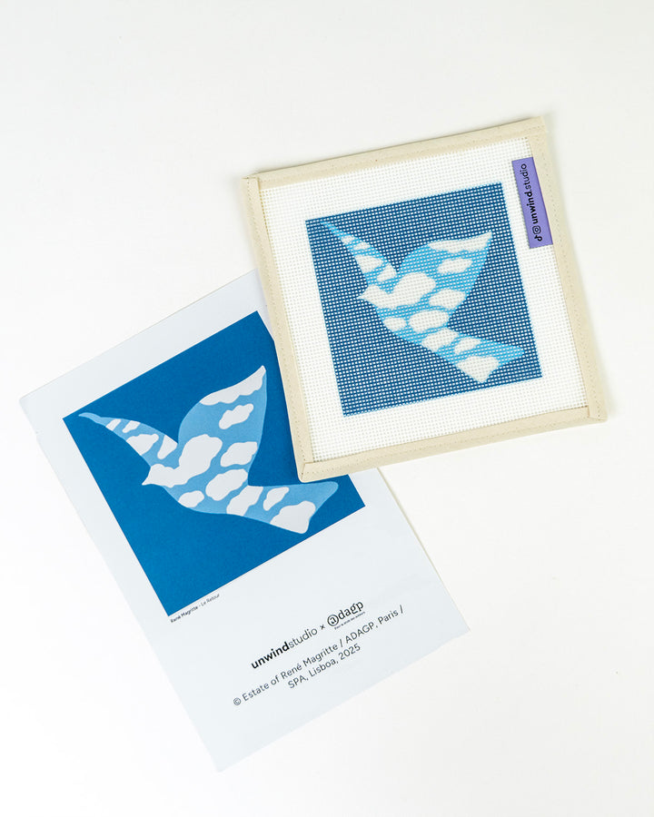 René Magritte “Le Retour” Coaster Needlepoint Kit