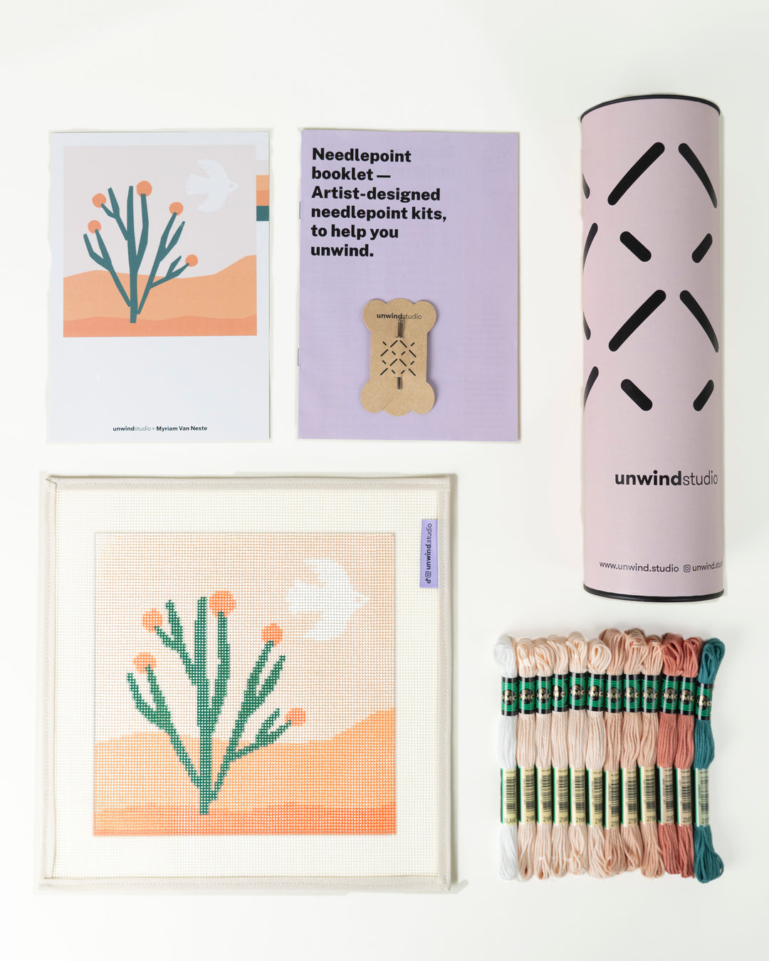 Canevas pour débutants - Scène de cactus du désert