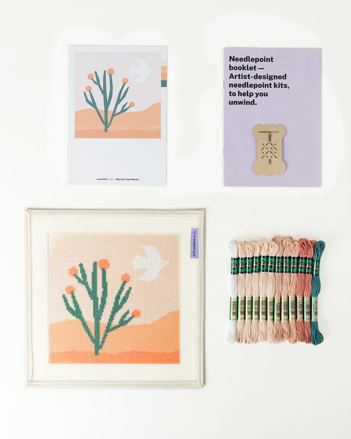 Canevas pour débutants - Scène de cactus du désert