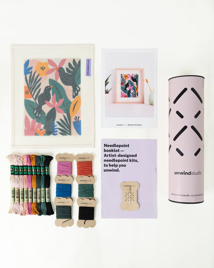 Colorful Jungle Needlepoint Kit