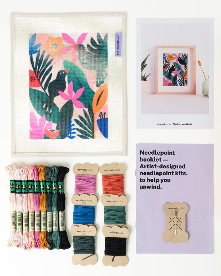 Colorful Jungle Needlepoint Kit