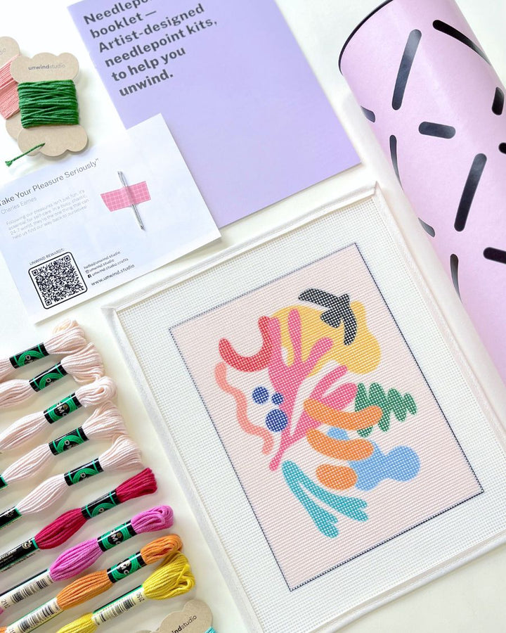 *Abstract Composition Needlepoint Kit by Unwind Studio