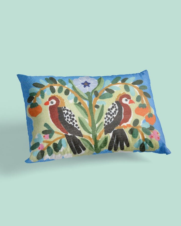 Birds of a Feather Needlepoint Cushion Kit by Unwind Studio