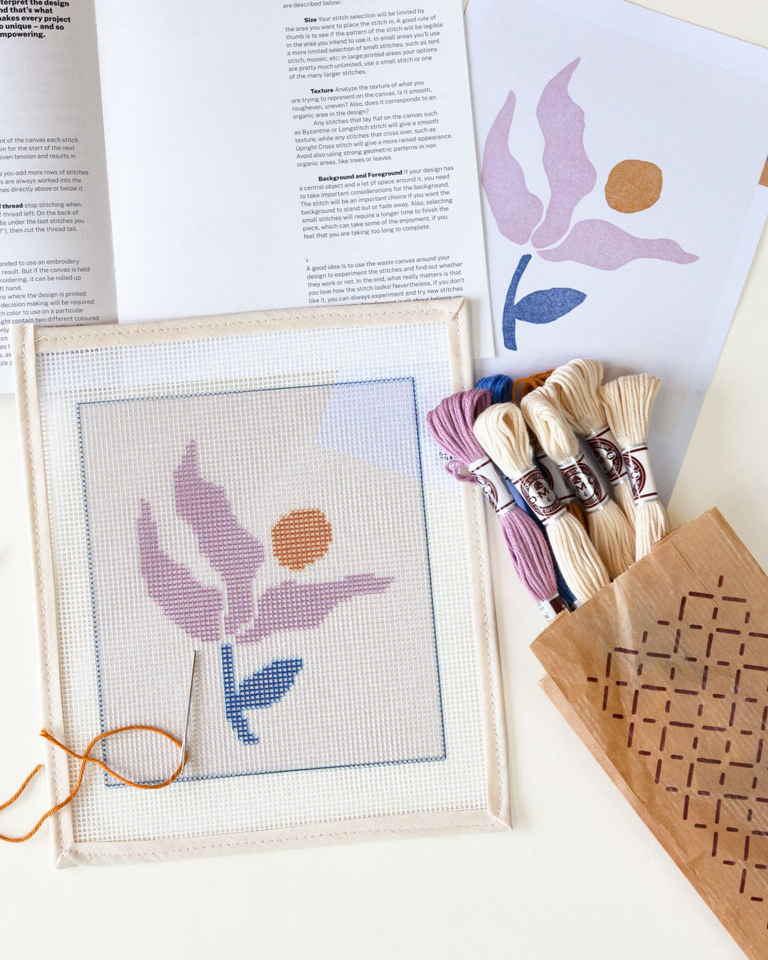Nadia needlepoint kit for beginners by Unwind Studio