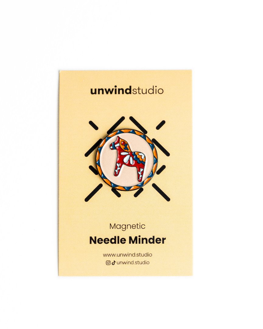 Awesome Pattern Studio Needle Minder Set - Mandala Tree Of Life Magnetic Holder + 2 Threaders + Crane Scissors