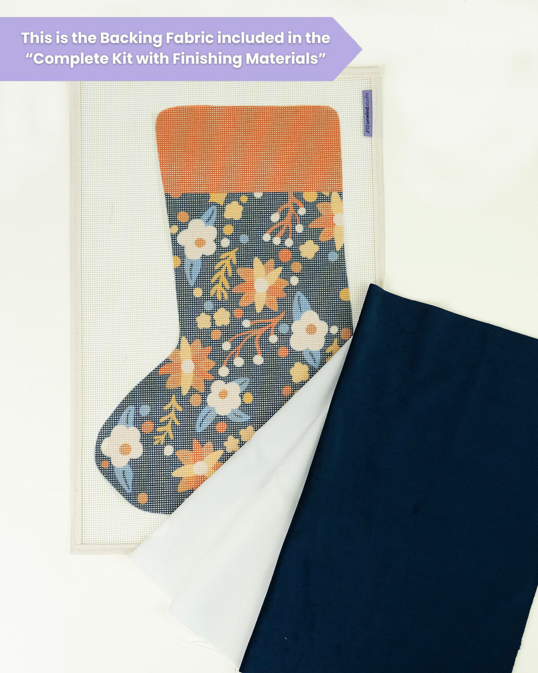 Nocturne in Bloom Stocking Needlepoint Kit (Pre-Order)