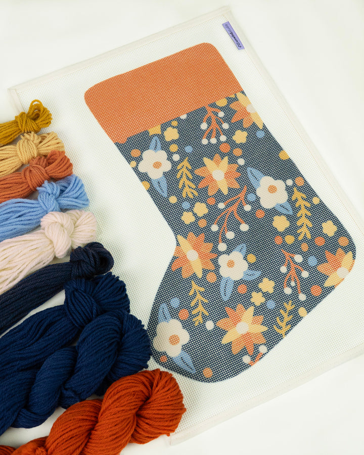 Nocturne in Bloom Stocking Needlepoint Kit (Pre-Order)