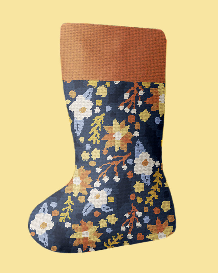 Nocturne in Bloom Stocking Needlepoint Kit (Pre-Order)