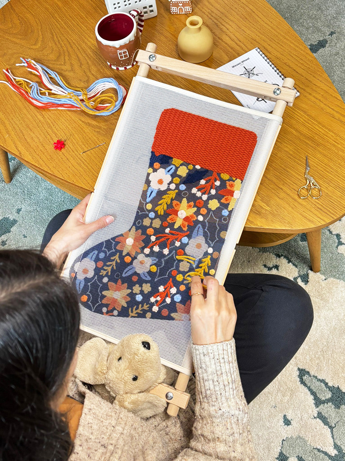 Nocturne in Bloom Stocking Needlepoint Kit – Unwind Studio