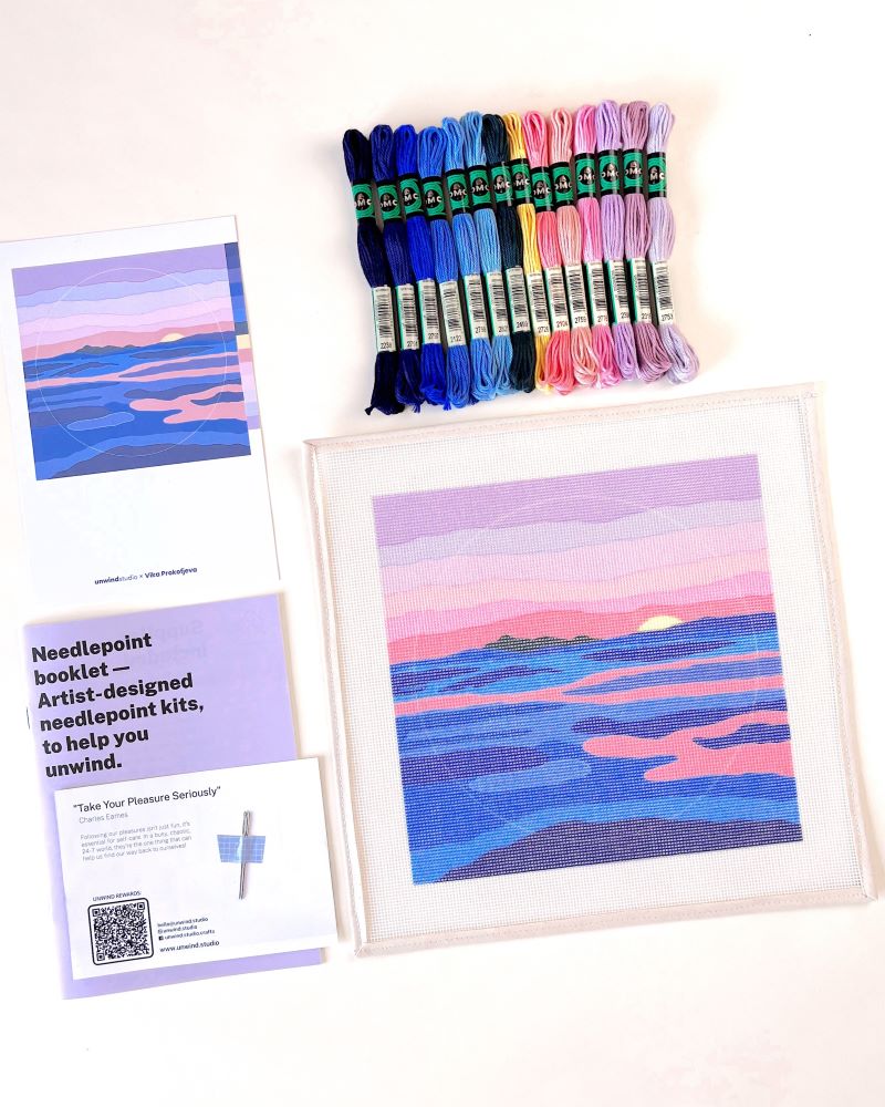 Ocean Scene Modern Needlepoint Kit