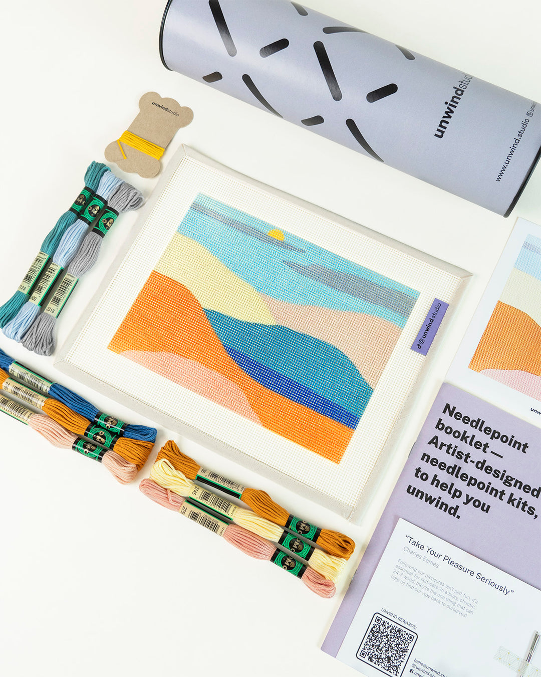 Peaceful Mountains Beginner Needlepoint Kit