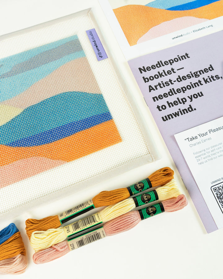 Peaceful Mountains Beginner Needlepoint Kit