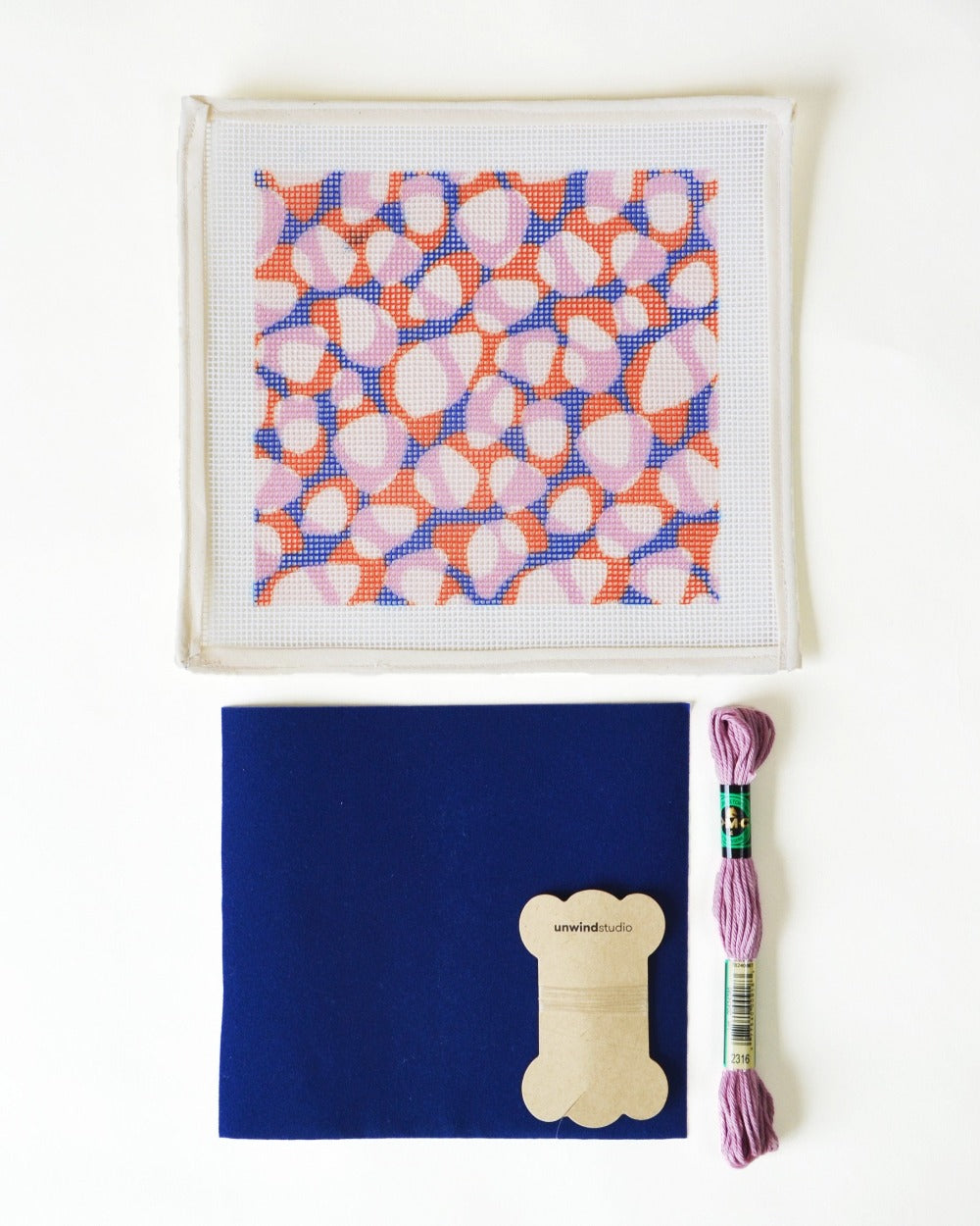 Carambola Sunglasses Case Needlepoint Kit by Unwind Studio