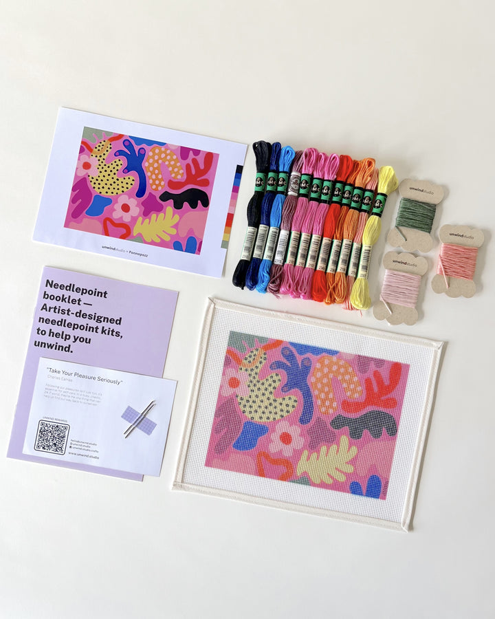 Clutch Polly Needlepoint Kit by Unwind Studio