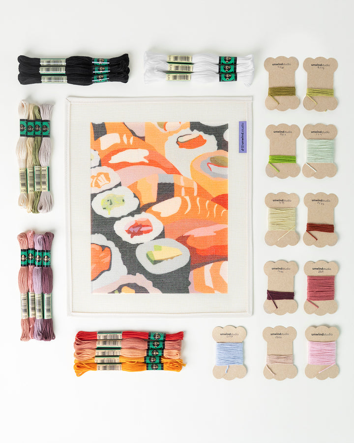 Sushi Boat Needlepoint Kit