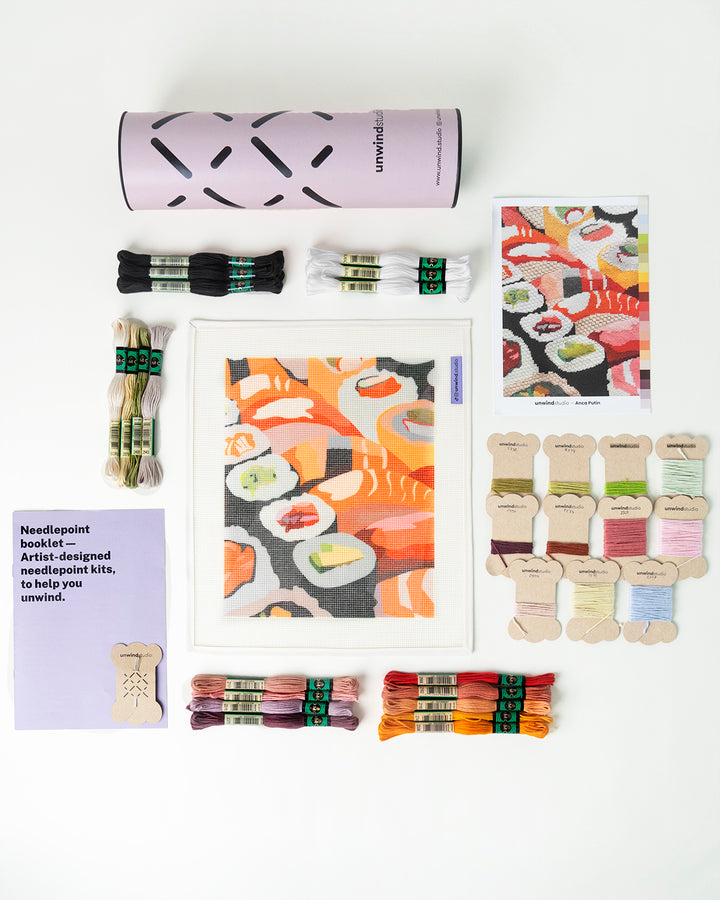 Sushi Boat Needlepoint Kit