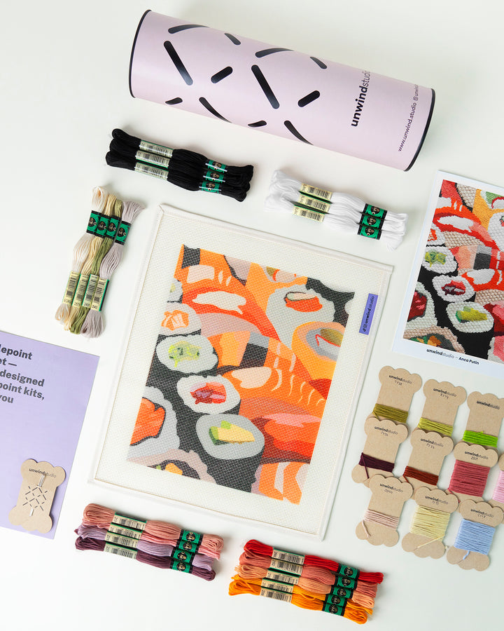 Sushi Boat Needlepoint Kit